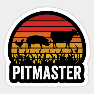 Funny Grilling Dad BBQ Season Pitmaster Sticker